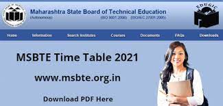 Msbte Time Table Summer 2020 Archives Edugic