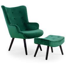 Fauteuil Scandinave Pouf Lylou Velours Vert Fauteuil Scandinave Fauteuil Pouf Scandinave