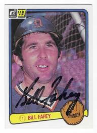 BILL FAHEY 1983 DONRUSS AUTOGRAPHED SIGNED # 281 DETROIT TIGERS