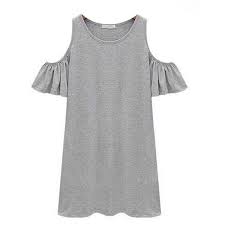 Chicnova Fashion Cold Shoulder T Shirt Dress Fashion Cute Strapless Dresses Plus Size Shirt Dress