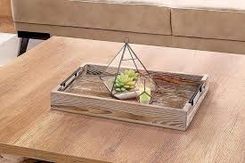 Distressed leather tufted ottoman coffee table: Buy Large Ottoman Tray With Handles 16 5x12 Coffee Table Tray Rustic Tray For Ottoman Wooden Trays For Coffee Table Wooden Serving Trays For Ottomans Ottoman Trays