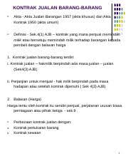 1 edition of akta jualan barangan 1957 found in the catalog. 4 Undang Undang Kontrak Jualan Barangan 20191031120517 4 Kontrak Jualan Barang Barang O Akta Akta Jualan Barangan 1957 Akta Khusus Dan Akta Course Hero