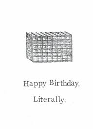 Happy Birthday Literally Card Books Literature English Etsy In 2021 Nerdy Puns Card Book Pun Card