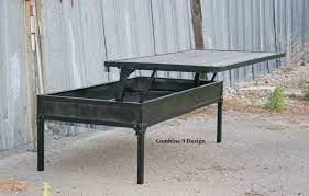 The table top is made of a beautiful reclaimed oak wood that has a limited supply from an old train depot in alabama. Buy Hand Crafted Adjustable Height Coffee Table Lift Top Modern Industrial Steel Reclaimed Wood Urban Vintage Made To Order From Combine 9 Custommade Com