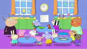 Peppa Pig Has Show And Tell Bebe Peppa And Her Friends At School Peppa Pig Peppa Pig Birthday Party Peppa Pig Birthday