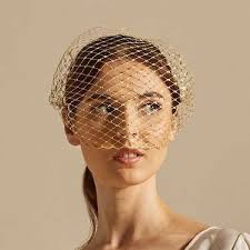 Gold Birdcage Veil, Gold Wedding Veil, Party Veil, Silver Metallic Veil,  Vintage Style Veil, Art Deco Veil