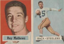 1956 Topps Set-Break # 75 Ray Mathew Steelers B19