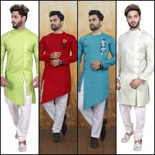 To give a typical indian traditional look kurta can be worn with a dhoti too which has its own way of draping and style. Side Button Style New Kurta Pajama Design For Men 2020 Arabic Mehndi Design