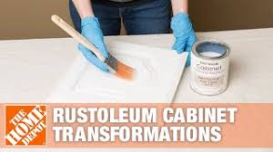 I used the rustoleum cabinet transformation kit in the dark chocolate color on my builder grade oak cabinets. Rustoleum Cabinet Transformations The Home Depot Youtube
