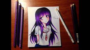 Drawing nezuko with faber castell classic/anime drawing tutorial for beginners by mkiss l vartist fb: Colored Pencil Drawing Futami Eriko From Kimikiss Pure Rouge Youtube