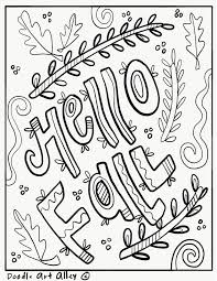 1 of 6 falling leaves. Fall Coloring Pages Doodle Art Alley