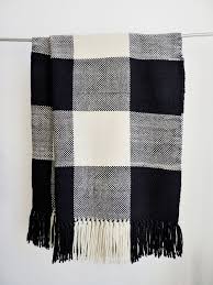 Black And White Plaid Throw Blanket Plaid Wool Throw Blanket Checkerboard Merino Wool Sofa Blanket Large Plaid Blanket Scarf Tartan Handwoven B Throw Blanket Wool Throw Blanket Black White Rug