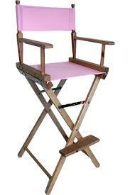 The Tall Directors Chair In Pine Wood With A Pink Canvas Personalised Or Plain Directors Chair Chair Makeup Chair
