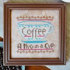 I have a grandmother's life… i spend most of my day embroidering, drinking some coffee or a cup of. A Hug In A Cup Cross Stitch Pattern Stitched Modern