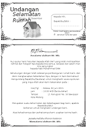 Template bingkai yang satu ini cukup kece lho buat undangannya. Doc Contoh Surat Undangan Syukuran Rumah Baru Deny Nugraha Academia Edu