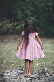 Linen Dress Pastel Pink Kids Fashion Hand Made Children Clothing Peter Pan Little Girl Fashion Girls Pink Dress Kids Outfits