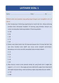 Kaidah pencacahan (caunting slots) kaidah pencacahan adalah suatu kaidah yang digunakan untuk menentukan atau menghitung berapa banyak cara yang terjadi dari suatu peristiwa. Contoh Soal Matematika Materi Kaidah Pencacahan Jawabanku Id