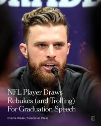 Harrison Butker, a place-kicker for the Kansas City Chiefs, drew criticism  online for a commencement speech he made at Benedictine College in which he  told men to be “unapologetic in your masculinity”