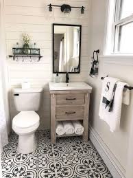 Bright hues and quirky collectibles create vintage bathroom designs that appear to have been assembled through the ages. 56 Modern Vintage Bathroom Decor Ideas For 2019 Vintagebathroomdecor Vintagebathroom Bathro Bathroom Farmhouse Style Small Farmhouse Bathroom Small Bathroom