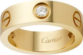 Find a matching wedding ring to complete your ring set or. Crb4032400 Love Ring 3 Diamonds Yellow Gold Diamonds Cartier