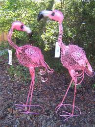 1 X Metal Pink Flamingo Garden Ornament Sculpture Statue Choose Male Or Female Flamingo Garden Ornament Flamingo Garden Pink Flamingos Lawn Ornaments
