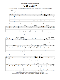 Get Lucky Sheet Music Daft Punk Bass Guitar Tab Guitar Tabs Bass Guitar Tabs Sheet Music