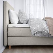 Trawl endless furniture shops looking for a cheap, portable bed frame with lots of storage. Dunvik Boxspringbett Hovag Fest Tuddal Gunnared Beige Ikea Deutschland