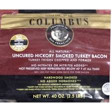 While a normal piece of bacon has about 54 calories, 4 grams of fat, 3.9 grams of protein, 194 milligrams of sodium, and 11 milligrams of . Calories In Uncured Hickory Smoked Turkey Bacon From Columbus