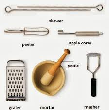 A knife is one of the most essential kitchen utensils with a handle and a blade. Kitchen Area Kitchen Utensils Kitchenware Dictionary For Kids Dictionary For Kids Kitchen Utensils Vocabulary