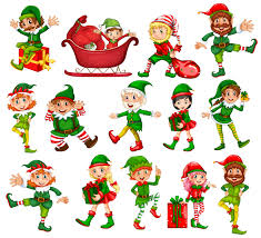 5 out of 5 stars. Christmas Elf In Different Positions 417923 Vector Art At Vecteezy