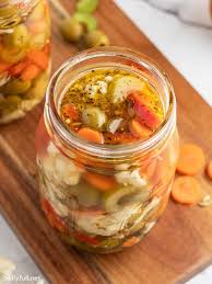 Giardiniera, a pickled blend of vegetables, is derived from the italian word for garden. Homemade Giardiniera Pickled Vegetables Belly Full