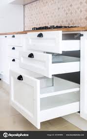 opened kitchen drawers kitchen