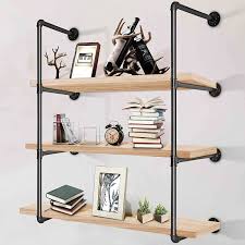 Check spelling or type a new query. Buy Vevor Industrial Pipe Shelves 3 Tier Wall Mount Iron Pipe Shelves 2 Pcs Pipe Shelving Vintage Black Diy Pipe Bookshelf Each Holds 44lbs Open Kitchen Shelving For Bedroom Living Room W Accessories
