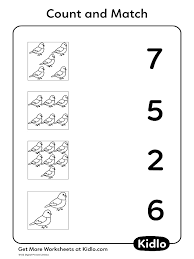 count and match birds worksheet 10 kidlo com