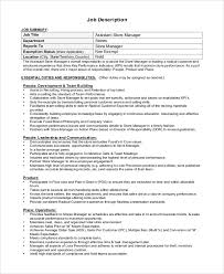 Free 10 Sample Store Manager Job Description Templates In Pdf Ms Word