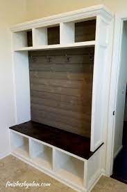 Mudroom Bench With Grey Shiplap Mud Room Storage Mudroom Decor Mudroom Lockers