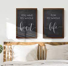 Bedroom Signs Master Bedroom Wall Decor Bedroom Art Above Bed Married Couples Bedroom