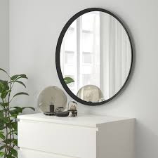 Langesund Spiegel Dunkelgrau 80 Cm Ikea Deutschland Round Mirror Bathroom Circular Mirror Ikea Mirror