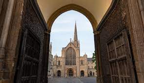 I tried to capture the details of the stained glass window as well as the surrounding stonework inside the cathedral. Norwich Cathedral At The Heart Of The County Of Norfolk The Diocese Of Norwich