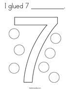 Color 7 circles coloring page. Number 7 Coloring Pages Twisty Noodle