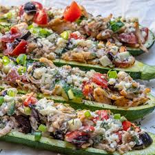Maybe you would like to learn more about one of these? These Greek Chicken Zucchini Boats Are Bursting With Epic Flavor Clean Food Crush