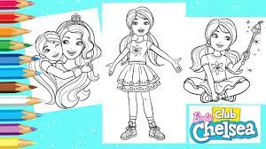 Girls barbie princess coloring pages l coloring barbie and ken drawing pages l brilliant kids videos. Coloring Barbie Club Chelsea Coloring Pages Barbie Dreamhouse Coloring Book Youtube