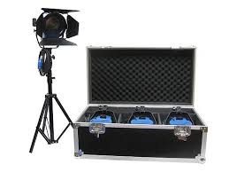 Dynacore Dtw 650w Kh Studio Fresnel Spot Light Kit Hard Case
