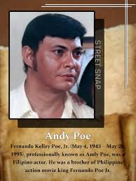 Fernando Poe, Jr. Full name: Ronald Allan Kelly Poe Born: August 20, 1939  Tondo Manila, Philippine Commonwealth Died: December 14, 2004 SLMC Quezon  City, Philippines Age: 65 Alma Mater: Mapua Institute Spouse: