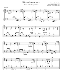 Tatkala hidupku sendu dan hati gundah pilu, tuhanku yesus kuseru dan jiwaku tenang dan teduh. Blessed Assurance Sheet Music For Tuba Trumpet In C Brass Duet Download And Print In Pdf Or Midi Free Sheet Music Musescore Com