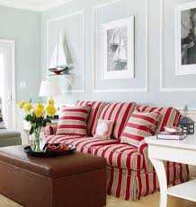 Red Striped Sofa Idea Living Room Red Living Room Colors Living Room Color