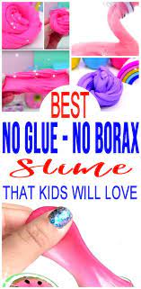 No Glue No Borax Slime Recipes Make Easy No Glue No Borax Slime Recipes Today Great Kids Teens Tweens Activ Diy Slime No Glue Slime No Glue Diy Slime Easy