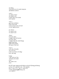 3rd / intro / d a em / verse 1 / d em one thing i desire a bm g one thing i seek d em to gaz. One Thing Oht