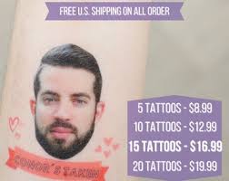 Bachelorette Tattoos, Groom Face Tattoo, Party Favors, Custom Temporary  Tattoo, Bachelorette Party Favor, Personalized Tattoo, Wedding Favor