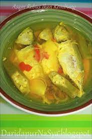 Teringat masakan resepi ikan tenggiri mama haritu, ikan masak asam rebus. Asam Rebus Ikan Kembung Rebusan Ikan Dapur